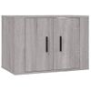 Set De Muebles Para Tv 4 Piezas Madera Contrachapada Gris Sonoma