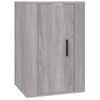 Set De Muebles Para Tv 4 Piezas Madera Contrachapada Gris Sonoma