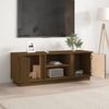 Mueble De Tv Madera Maciza De Pino Marrón Miel 110x35x40,5 Cm