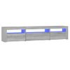 Mueble De Tv Con Luces Led Gris Sonoma 195x35x40 Cm