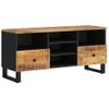 Mueble De Tv Madera Mango Y Madera De Ingeniería 100x33x46 Cm