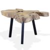 Mesa De Centro De Madera De Teca Genuina 80x70x38 Cm