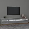 Mueble De Tv Con Luces Led Gris Sonoma 240x35x40 Cm