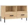 Mueble Para Tv Madera Contrachapada Roble Ahumado 80x36x50 Cm