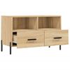 Mueble Para Tv Madera Contrachapada Roble Ahumado 80x36x50 Cm