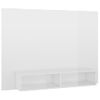 Mueble Tv De Pared Contrachapado Blanco Brillante 120x23,5x90cm