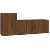 Set De Muebles Para Tv 2 Piezas Madera Contrachapada Roble Marrón