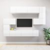 Juego De Mueble Para Tv De 10 Piezas Aglomerado Blanco