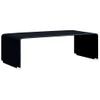 Mesa De Centro De Vidrio Templado Negro 98x45x31 Cm