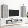 Muebles De Tv De Pared 5 Piezas Madera De Ingeniería Gris Sonoma