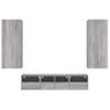 Muebles De Tv De Pared 5 Piezas Madera De Ingeniería Gris Sonoma