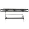 Mesa De Centro Plegable Estilo Vintage Metal 100x50x45 Cm Negro