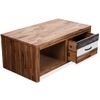 Mesa De Centro De Madera Maciza De Acacia 90x50x37,5 Cm