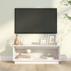 Mueble De Tv De Madera Maciza De Pino Blanco 90x35x35 Cm