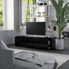 Mueble Para Tv Madera Contrachapada Negro 120x34x30 Cm