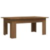 Mesa De Centro Madera Contrachapada Marrón Roble 100x60x42 Cm