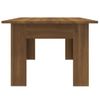 Mesa De Centro Madera Contrachapada Marrón Roble 100x60x42 Cm