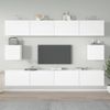 Set De Muebles Para Tv 6 Piezas Madera Contrachapada Blanco