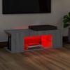 Mueble De Tv Con Luces Led Gris Sonoma 90x39x30 Cm