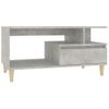 Mesa De Centro Madera Contrachapada Gris Hormigón 90x49x45 Cm