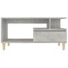 Mesa De Centro Madera Contrachapada Gris Hormigón 90x49x45 Cm