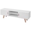 Mueble Para Tv Mdf 150x35x48,5 Cm Blanco Brillante