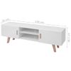 Mueble Para Tv Mdf 150x35x48,5 Cm Blanco Brillante