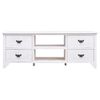 Mueble Para Tv Antiguo Madera De Paulownia Blanco 108x30x40 Cm