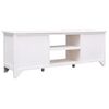 Mueble Para Tv Antiguo Madera De Paulownia Blanco 108x30x40 Cm