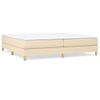 Estructura De Cama Box Spring Tela Color Crema 200x200 Cm