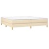 Estructura De Cama Box Spring Tela Color Crema 200x200 Cm