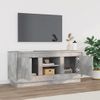 Mueble De Tv Madera Contrachapada Gris Hormigón 102x35x45 Cm