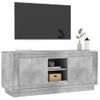 Mueble De Tv Madera Contrachapada Gris Hormigón 102x35x45 Cm