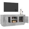 Mueble De Tv Madera Contrachapada Gris Hormigón 102x35x45 Cm