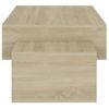 Mesa De Centro Madera Contrachapada Roble Sonoma 105x55x32 Cm