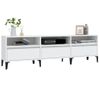 Mueble De Tv Madera Contrachapada Blanco 150x30x44,5 Cm