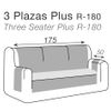 10xdiez Funda Sofa Acolchada 3 Plazas | (gris  )