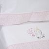 10xdiez Juego De Sábanas Cuna Unicornio 124 Blanco/rosa  | (cuna - 60x120 Cm - Blanco)