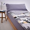 10xdiez Funda Saco Nórdico Ajustable Cama Individual (no Incluye Relleno) - ( Gris Always - Cama 105cm ) | (cama 105cm - Gris Always)