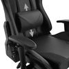 Silla De Oficina Gaming Con Ruedas Reposabrazos Sintético Negro Diseño Deportivo 08_0000368