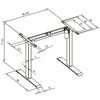 Estructura Para Mesa Eléctrica Y Ajustable En Altura 85-129x65x71-121cm Blanco 08_00003888