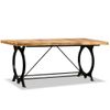 Mesa De Salón Comedor De Madera Maciza De Mango Rugosa Estilo Industrial 180 Cm 0902317