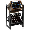 Estantería Estante De Almacenaje Para Cajas De Bebidas Negro 75x47x31 Cm Metal M10_004878