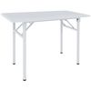 Escritorio Mesa De Ordenador Deseño Moderno Plegable Blanco Madera Metal Blanco Mate M10_004882