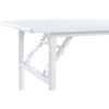 Escritorio Mesa De Ordenador Deseño Moderno Plegable Blanco Madera Metal Blanco Mate M10_004882