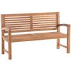 Banco De Jardín Asiento De Exterior De Madera De Teca 150 Cm Madera M10_004438