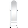 Espejo De Pie Diseño Simple Y Práctico Blanco Madera Superficie Del Espejo 114x33 Cm M10_000286
