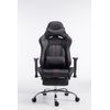 Silla De Escritorio Y Oficina Con Ruedas Silla Gaming Xl Con Reposapiés Polipiel Negro/marrón Y Metal Cromado M10_002872