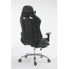 Silla De Escritorio Y Oficina Con Ruedas Silla Gaming Xl Con Reposapiés Polipiel Negro/verde Y Metal Cromado M10_002876