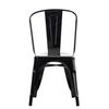 Silla De Comedor Cocina Estilo Industrial Apilable En Metal Negro M10_003376